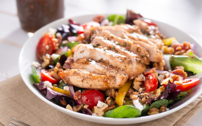 Mediterranean Greek Salad with Grilled Chicken